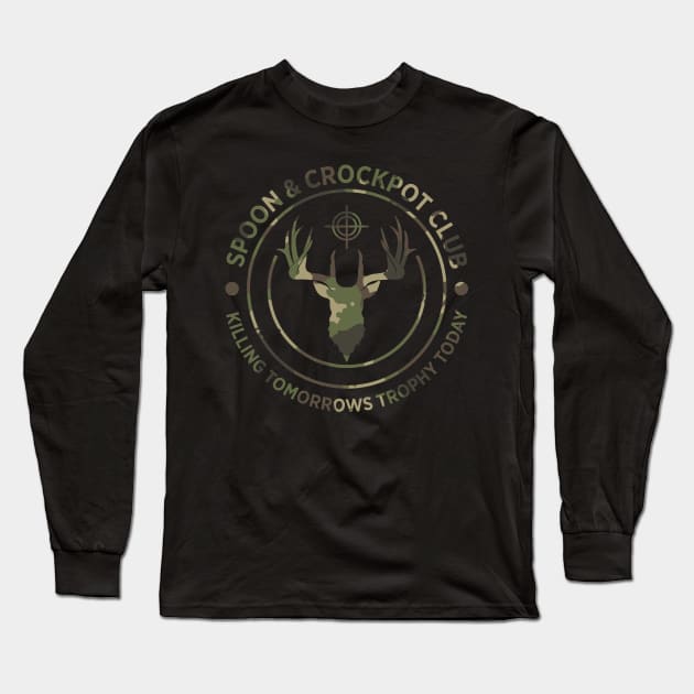 Spoon & Crockpot Club Whitetail Deer Long Sleeve T-Shirt by Meow_My_Cat